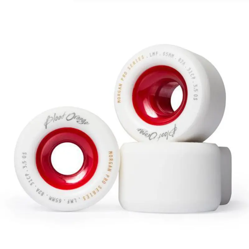 Blood Orange Morgan Pro Series 65Mm 82A White Skateboard Wheels (Set Of 4) 1