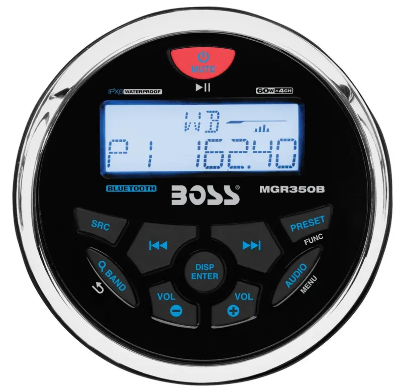 Boss Audio Marine Stereo & Speaker Kit – Waterproof Bluetooth Audio System For Boats And Offshore Use 1