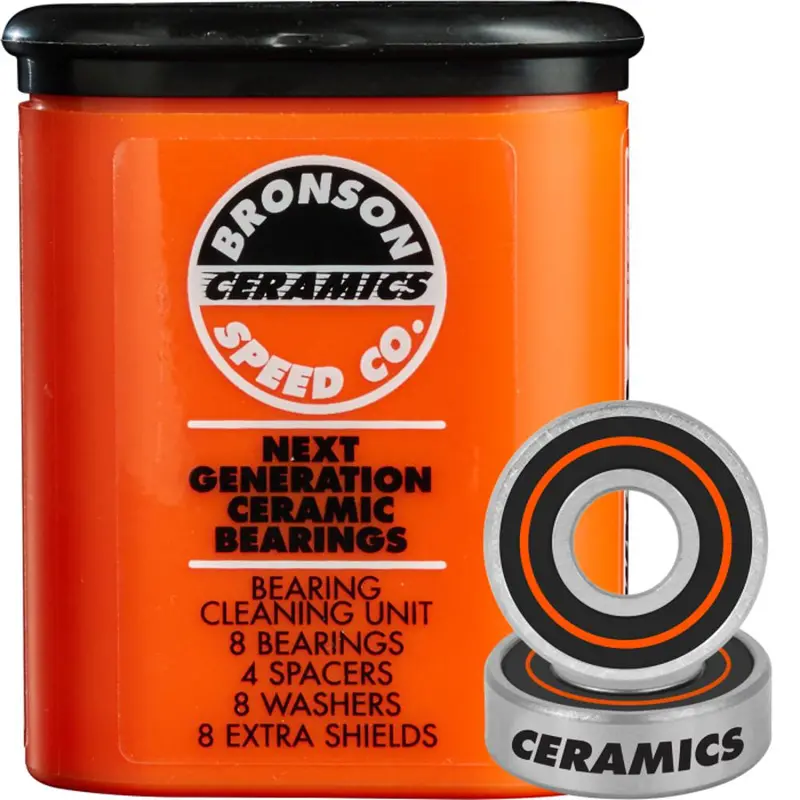 Bronson Ceramic Skateboard Bearing Set – 8-Pack 1