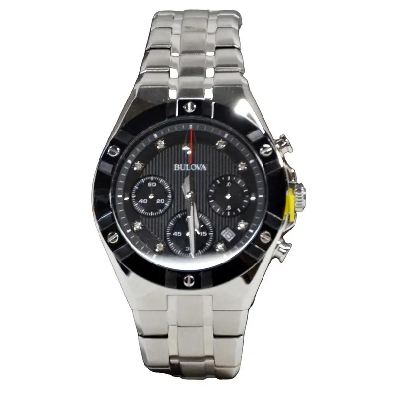 Bulova Chronograph Watch For Men – Stainless Steel Case, Model 98D170 1