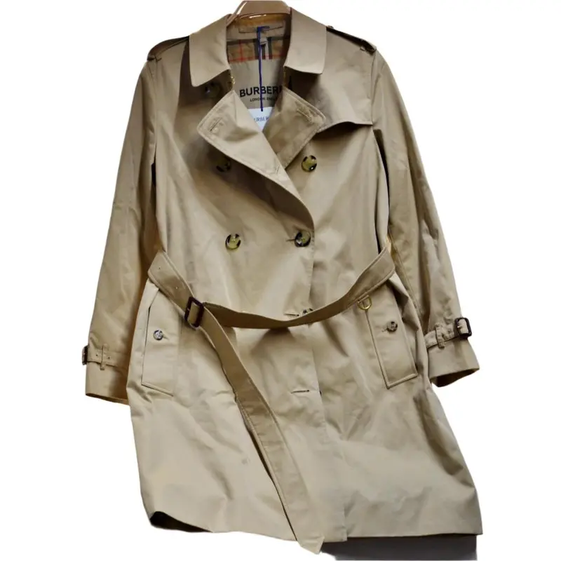 Burberry Kensington Women’S Trench Coat – Honey Tone, Size 10 (Uk 12) 1