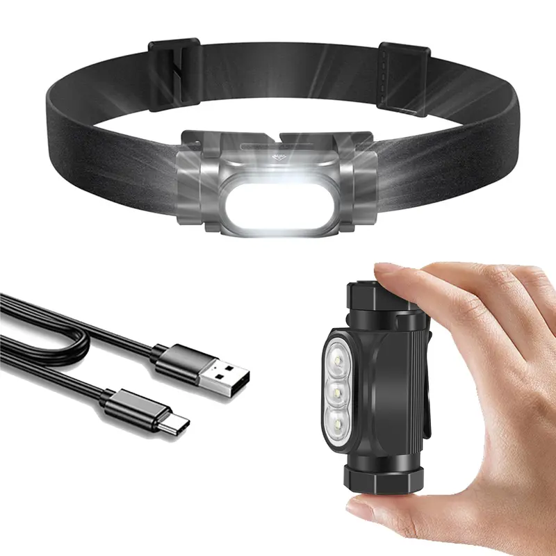 Byaskziv Rechargeable Ip68 Headlamp — 6 Lighting Modes, 1.5 M Drop-Resistant, Usb-C Charged Led Headlight 1