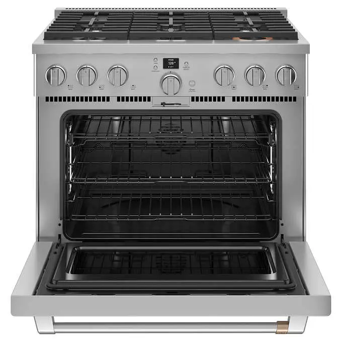 Café C2Y366P2Ts1 Dual-Fuel Smart Range – 36-Inch, 5.7 Cu. Ft., Stainless Steel Commercial-Style 1