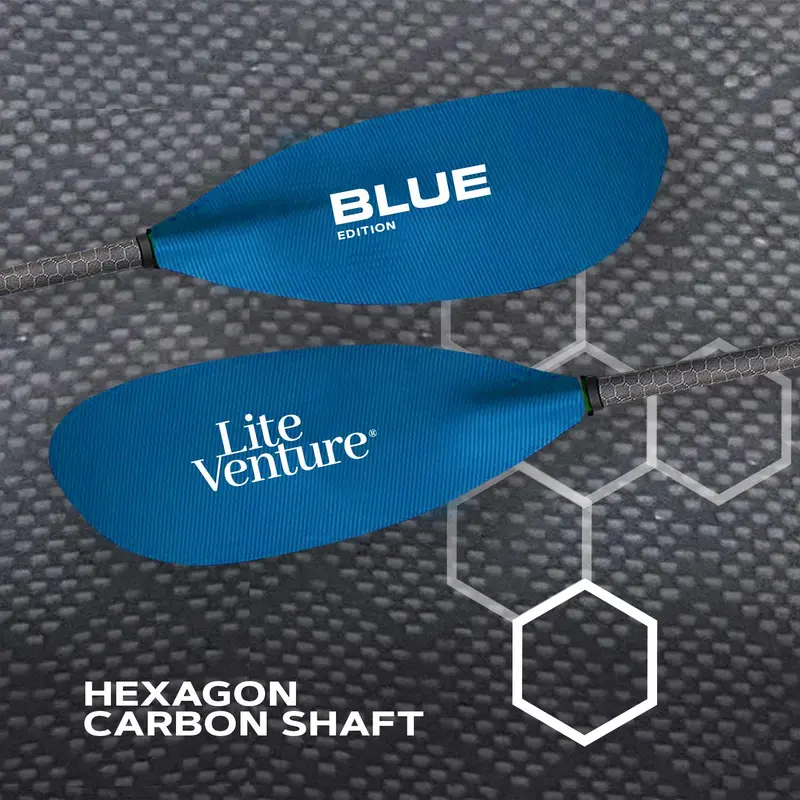 Carbon Touring Paddle – Straight Shaft – Blue Edition 1