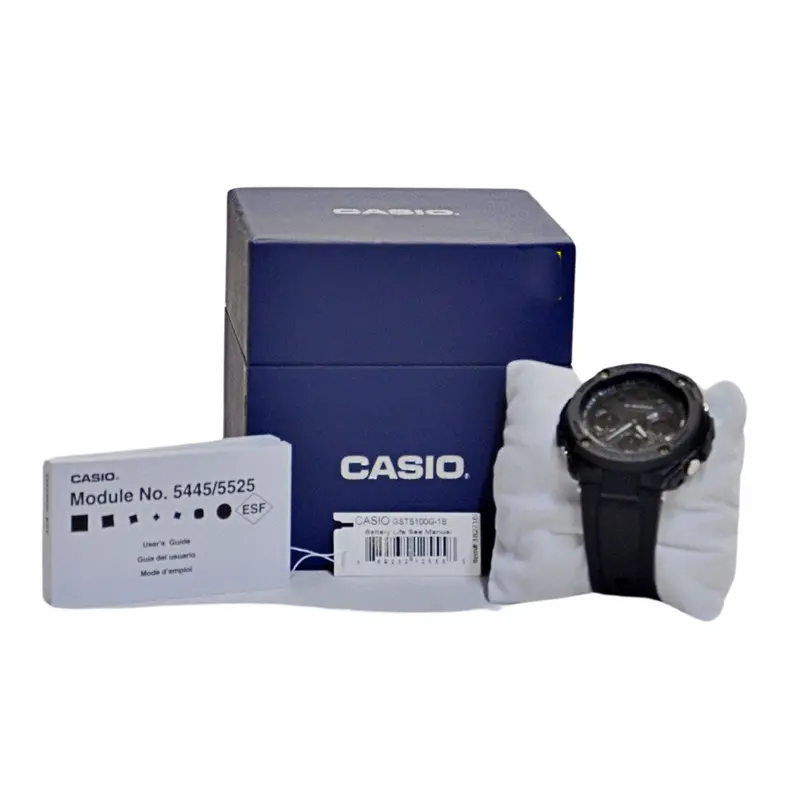 Casio Gsts100G-1B G-Shock Men'S Black Resin Digital Watch 1