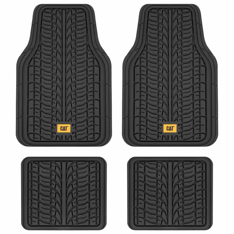 Caterpillar Full-Set All-Weather Floor Mats – Universal-Fit Rubber Mats For Cars & Trucks 1
