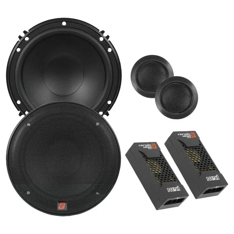 Cerwin-Vega Xed650C 6.5-Inch 2-Way Speaker Set – 300W Max Power, High-Output Component Audio Pair 1