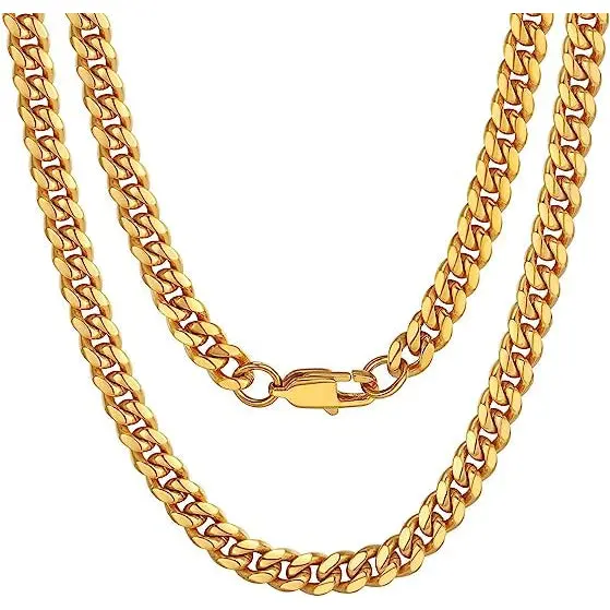 Chainspro Gold-Tone Rolo Chain Necklace – 18-Inch Adjustable Length 1