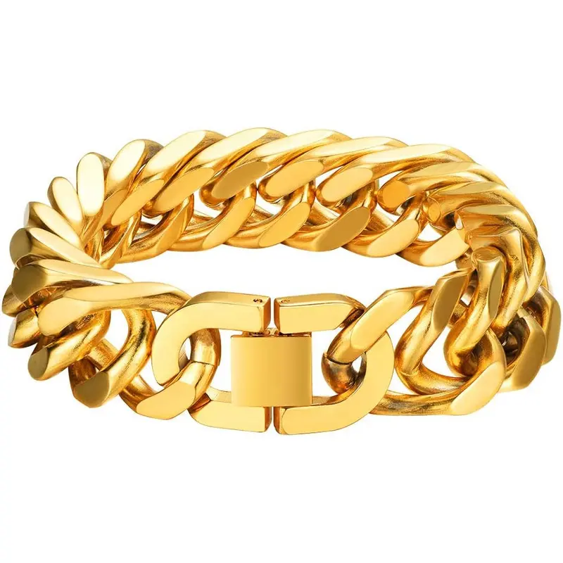 Chainspro Men'S Chunky Stainless Steel Bracelet – Bold Link Design 1