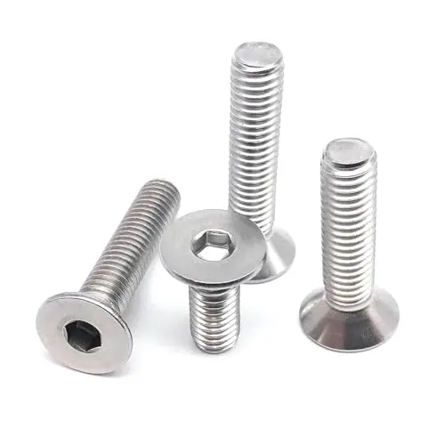 Cilky 50-Pack M3 X 5 Mm Flat Countersunk Hex Socket Screws – A2 Stainless Steel (304) 1