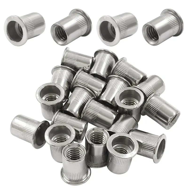 Cionyce Aluminum Rivet Nuts – 20-Piece 3/8"-16 Unc Flat-Head Threaded Inserts For Lightweight, High-Durability Use 1
