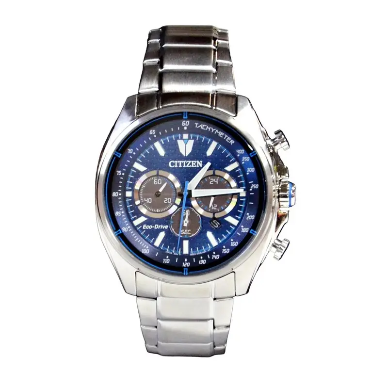 Citizen Ca4560-81L Eco-Drive Chronograph Watch – Blue Dial & Silver Tone 1