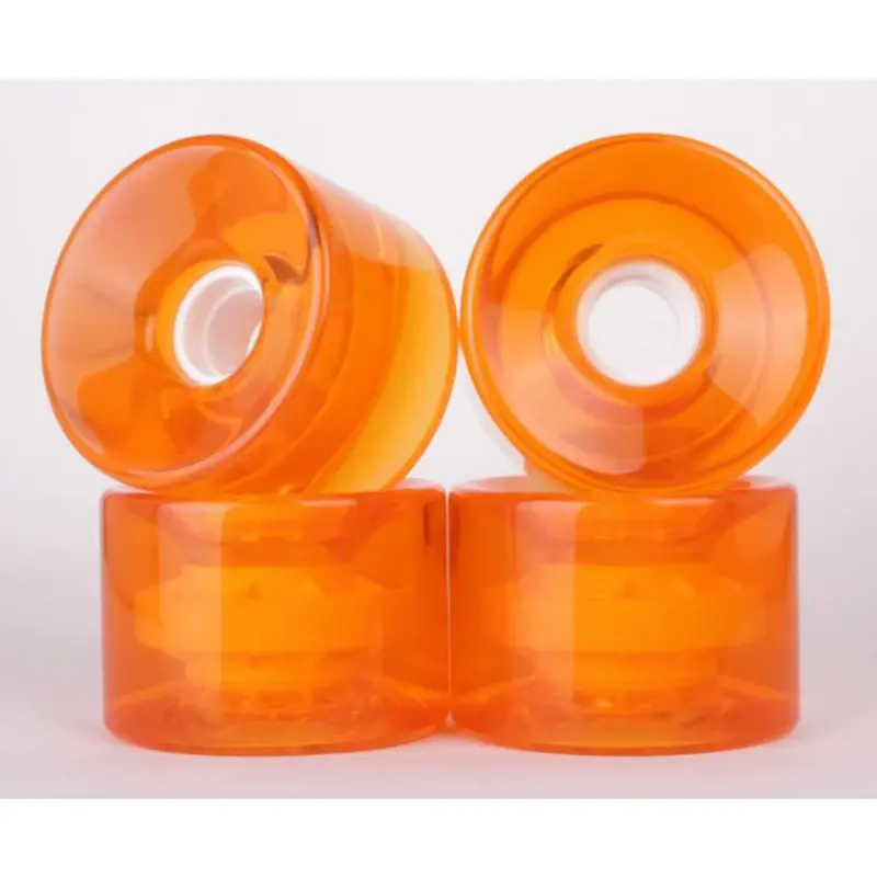 Clear Orange 76Mm 78A Blank Cruiser Longboard Wheels 1