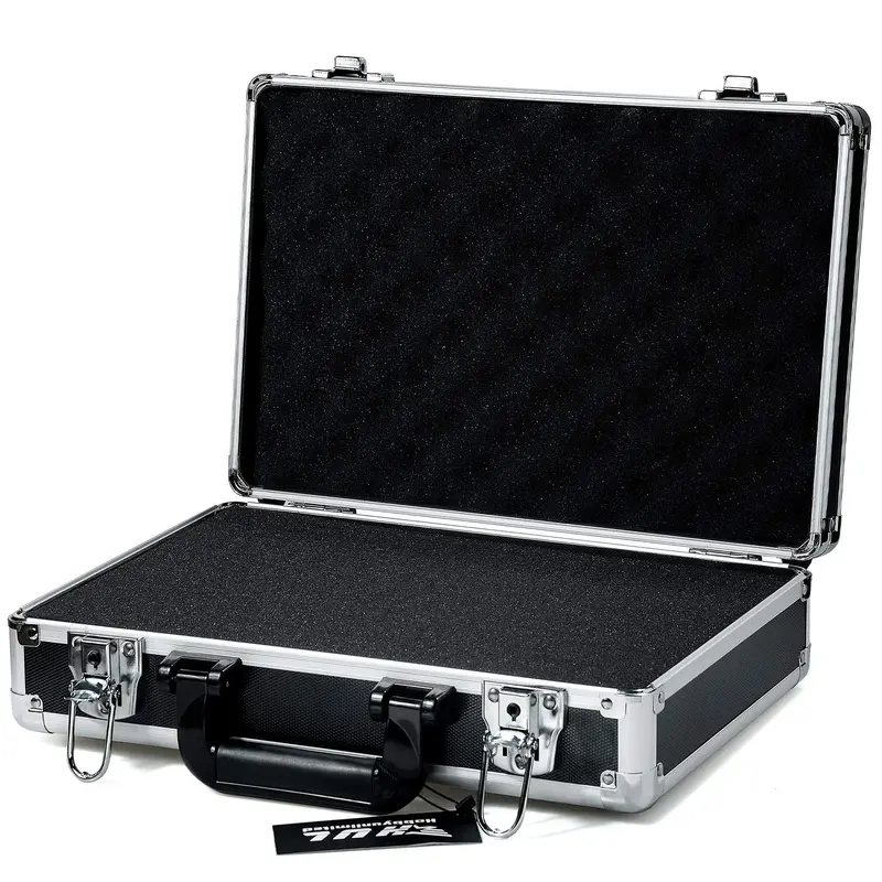 Compact Aluminum Protective Case – Unisex Matte Black, 280 X 280 X 110 Mm, 2.8 Lbs 1