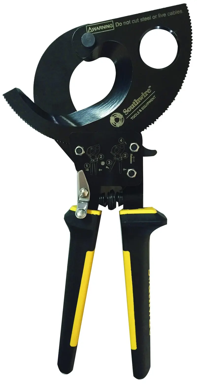 Compact Ratcheting Cable Cutters – Ergonomic Grip, Quick-Release Lever, Hardened Steel Blades 1