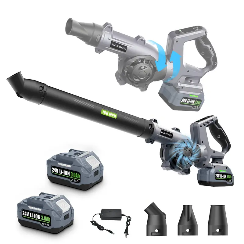 Cordless Handheld Blower – Brushless Motor, 3-Speed Control & 3 Nozzle Attachments 1