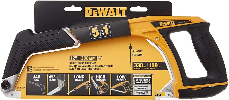 Dewalt Standard Hack Saw – Reliable Manual Cutting Tool For Metal And Plastic 1