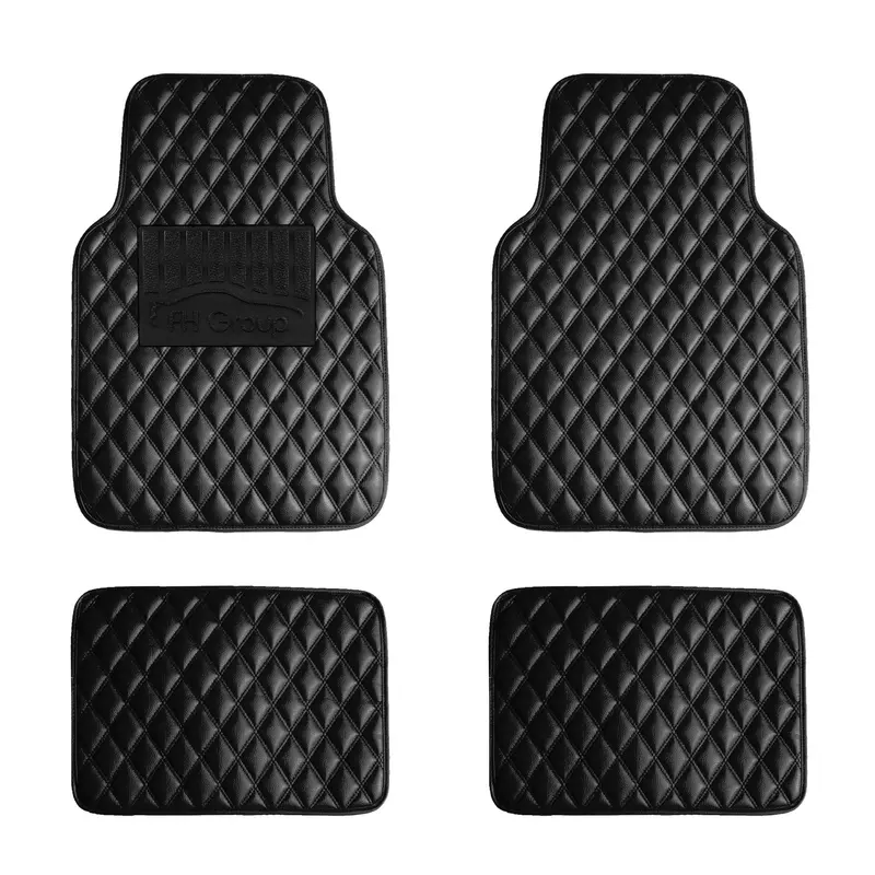 Diamond-Weave Synthetic Leather Car Floor Mats – Premium Durable Design 1