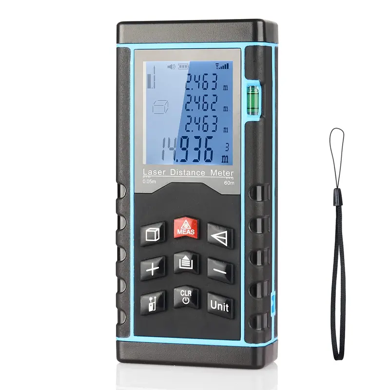 Digital Laser Distance Meter: ±2Mm Accuracy, 60M Range, Lcd Display For Area, Distance & Pythagorean Calculations 1
