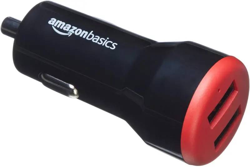 Dual-Usb Car Charger – 4.8A / 24W Red & Black Adapter For Apple & Android Smartphones 1