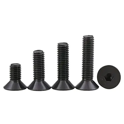 Duo Er High-Tensile Grade 10.9 Black Oxide Flat-Head Socket Screws – Unc 6-32 × 1/2", Pack Of 5 1