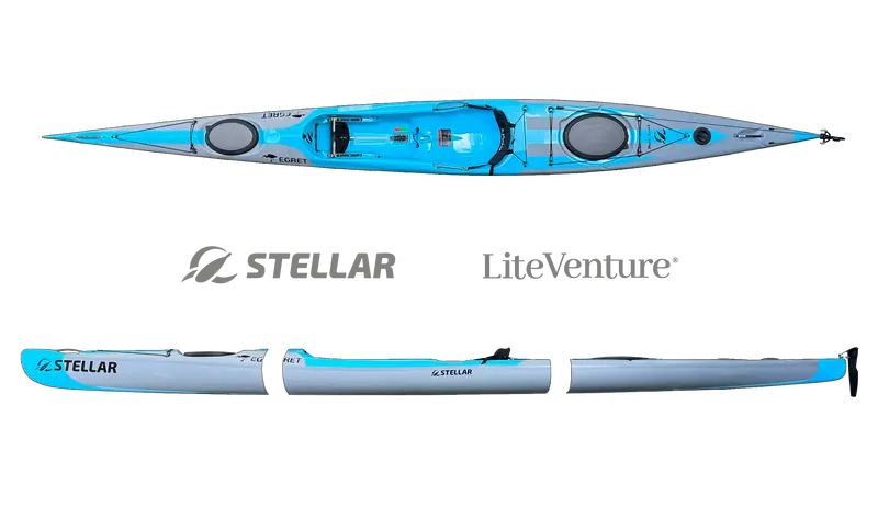 Egret Mod Split-Design Multisport Kayak – Turquoise And Gray 1