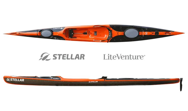 Egret Multisport Kayak In Black And Orange 1