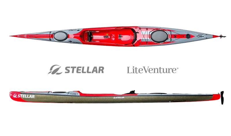 Egret Multisport Kayak In Gray And Red 1