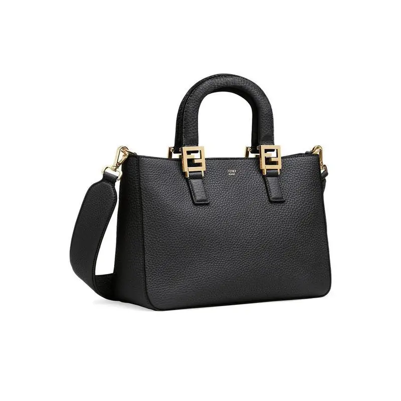 Fendi Ff Logo Small Black Tote Bag 1
