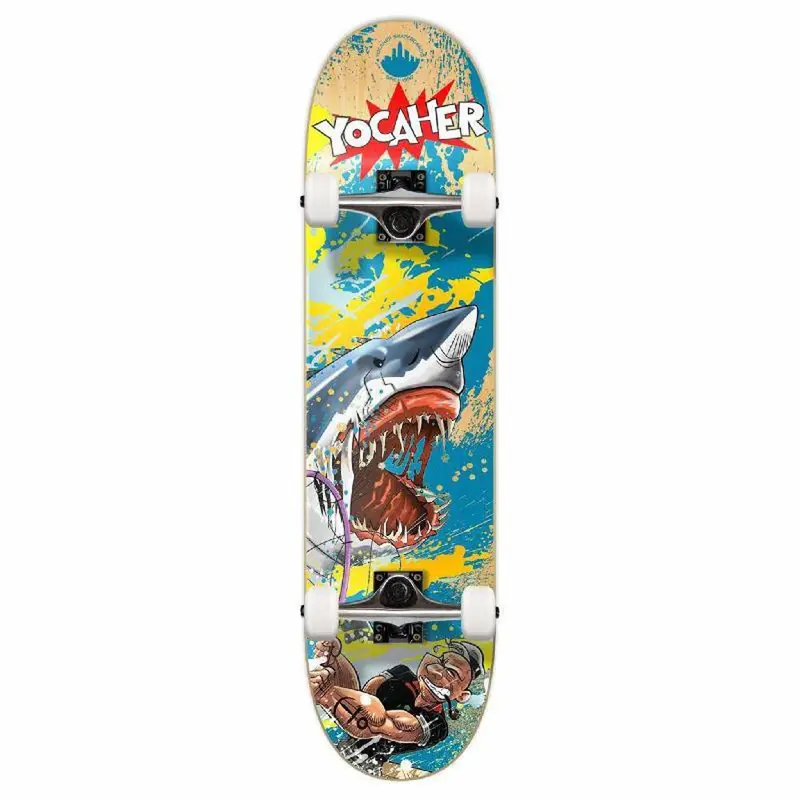 Fishing Shark Retro Series Graphic Skateboard – Punked Complete 1