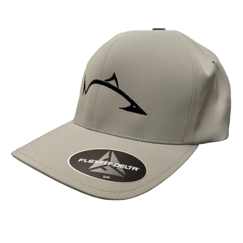Flexfit Delta Grey Hat Featuring Lc Pro Fish Branding 1