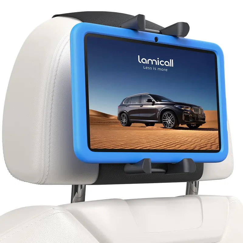 Foldable Car Tablet Mount For Thick Cases – 360° Rotating Dashboard Holder Compatible With Ipad Pro, Air, Mini & Tablets 6.1–13 Inches 1