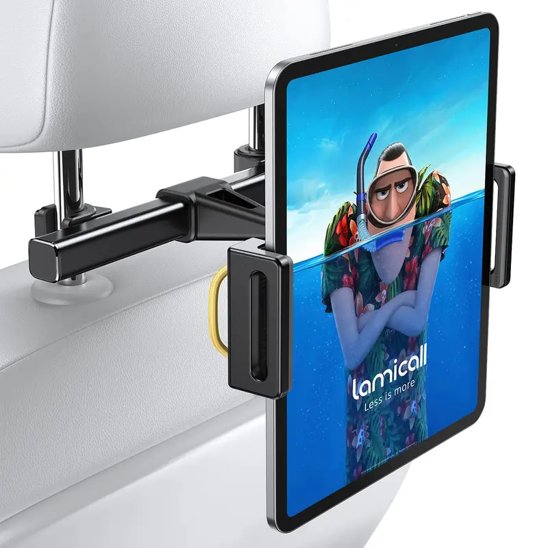 Full-Range Headrest Tablet Mount – Supports 4.7–12.9 Inch Devices Including Ipad Pro, Air, Mini, Kindle & Samsung Tablets 1