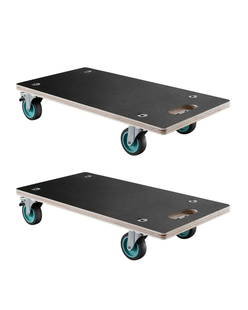 Furniture-Moving Flat Dolly – 550 Lb Capacity, 4 Silent Tpr Swivel Casters 1