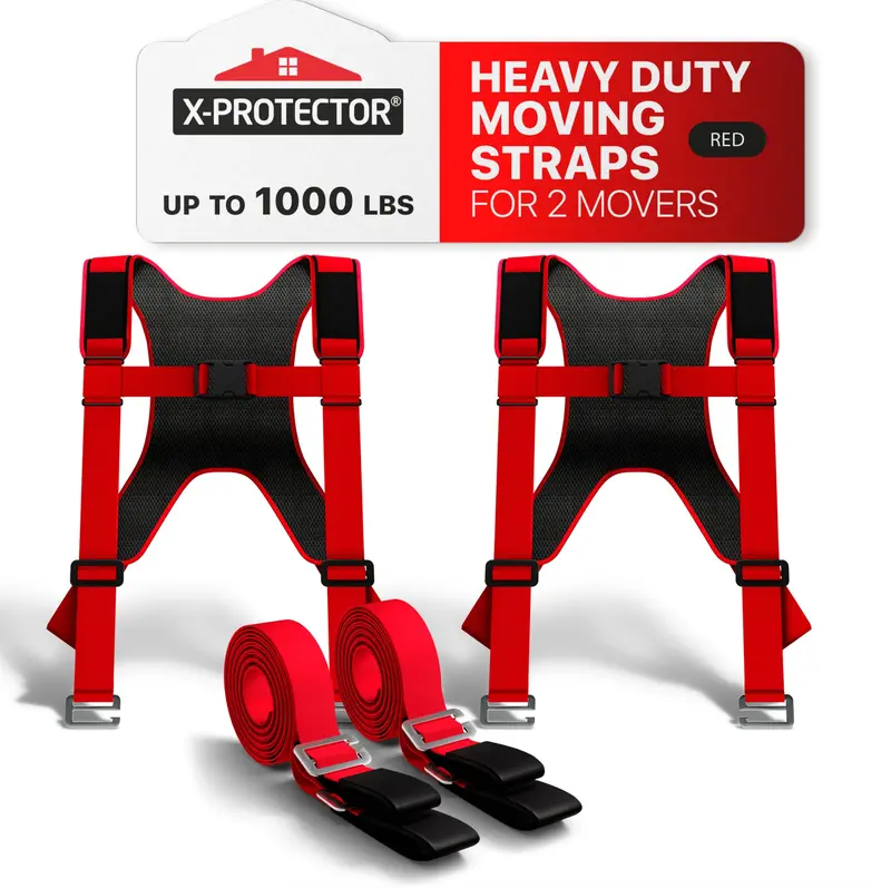 Furniture Moving Strap Kit – 2 Sets Of Adjustable Heavy-Duty Lifting Straps For Safe, Collaborative Transport Of Large Or Bulky Items 1