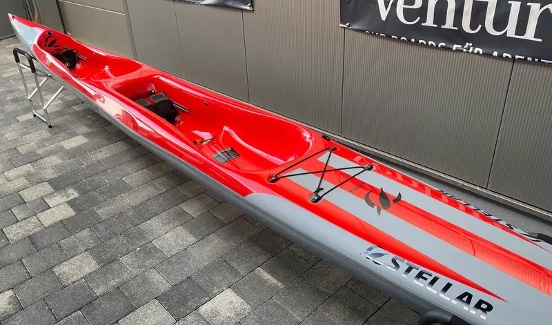 Fusion Tandem Excel Kayak – Wet-Sanded Gray And Red 1