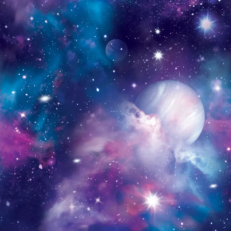 Galaxy-Themed Above-Ground Pool Liner – Bold Starry Design 1