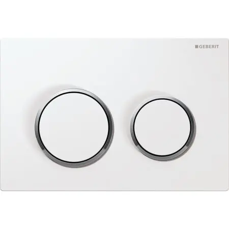 Geberit Kappa21 Flush Plate In White | Dual-Action Button Panel 1