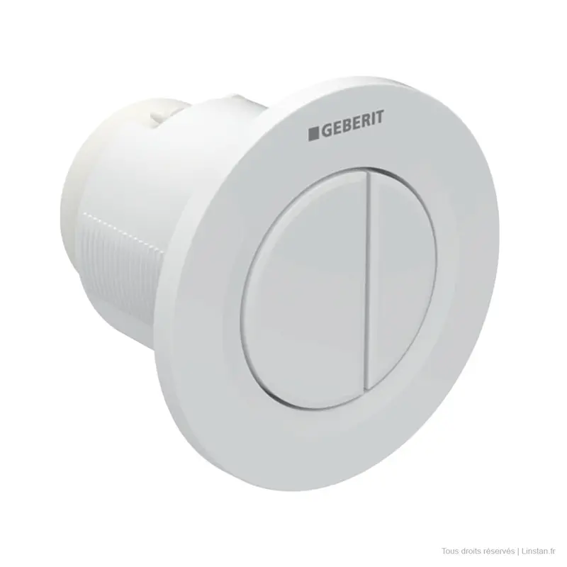 Geberit Type 01 Remote Pneumatic Flush Button – Shower-Flush Mode (No Rosette) | Model 243.397.11.1 | Alpine White 1