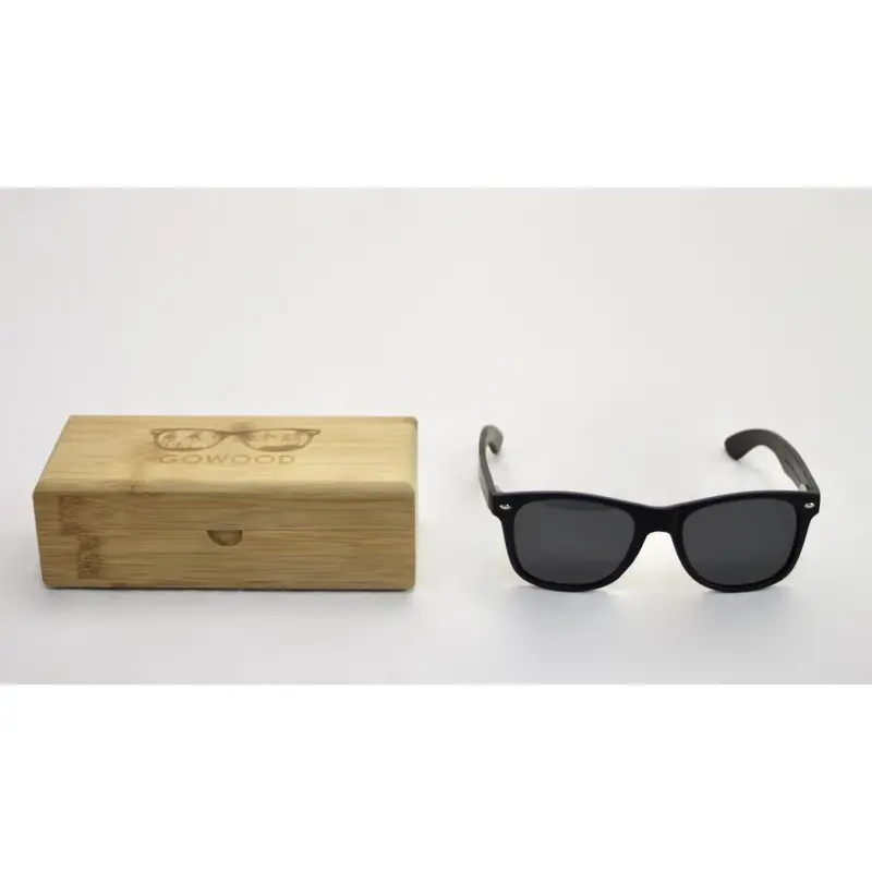 Gowood Polarized Wooden Sunglasses – Genuine Ebony Frame With Uv Protection 1