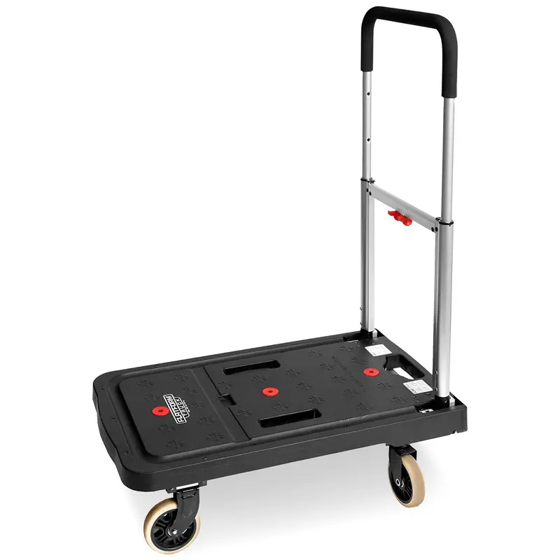 Heavy-Duty 4-Wheel Manual Loading Platform – 300 Lb (150 Kg) Capacity Steel Flatbed Dolly 1