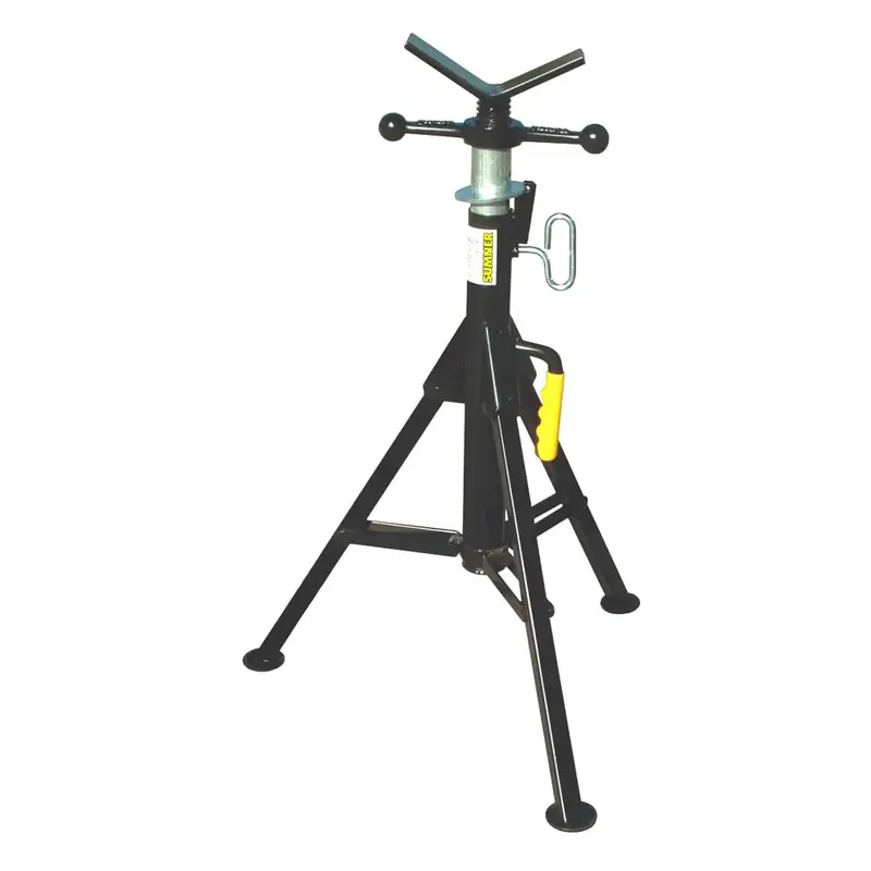 Heavy-Duty V-Head Pipe Jack: 10" Fixed Height, 2500 Lb Load Capacity 1
