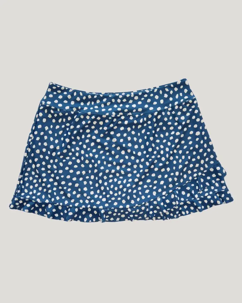 Indigo Dot Ultra-High-Waist Skirted Swim Set 1