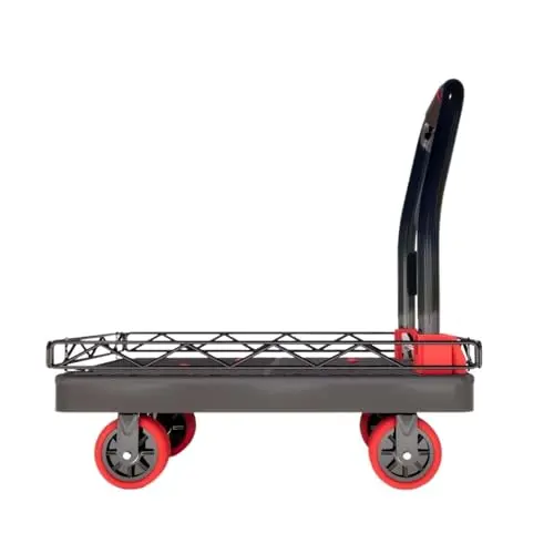 Industrial-Strength Platform Hand Truck – Foldable Push Cart With Multi-Surface Wheels 1