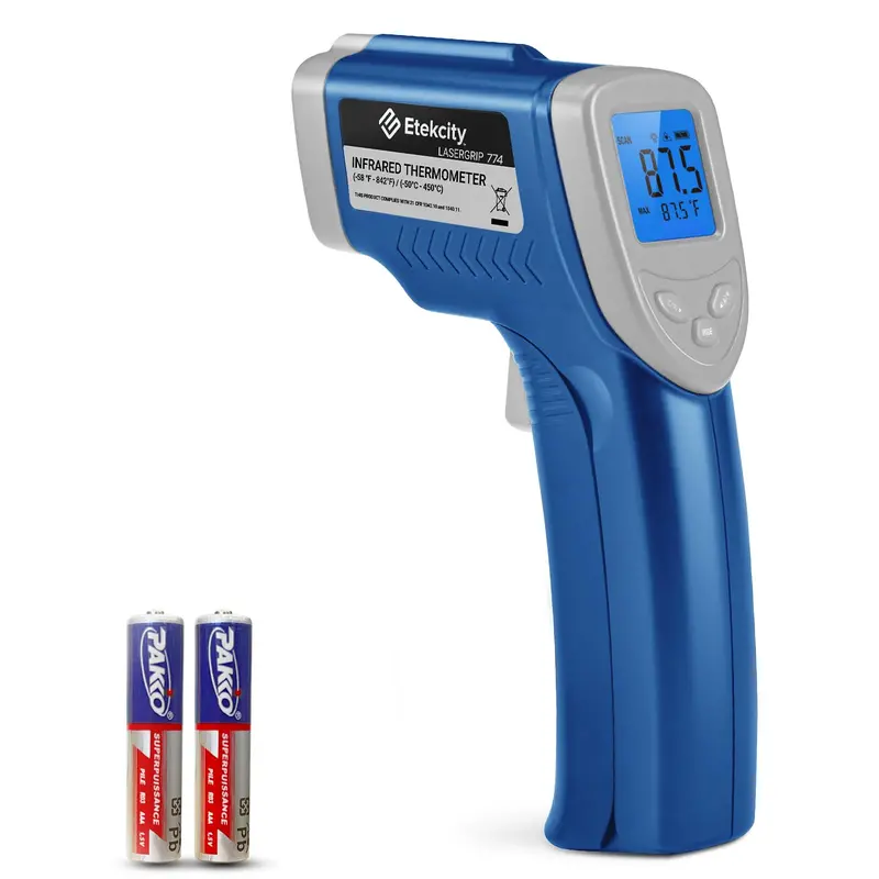 Ir-774 Heat Measurement Gun – -124°F To 1000°F Range, 9-Point Laser Targeting, Blue Housing For Pizza Ovens, Grills, Hvac, And Engine Diagnostics 1