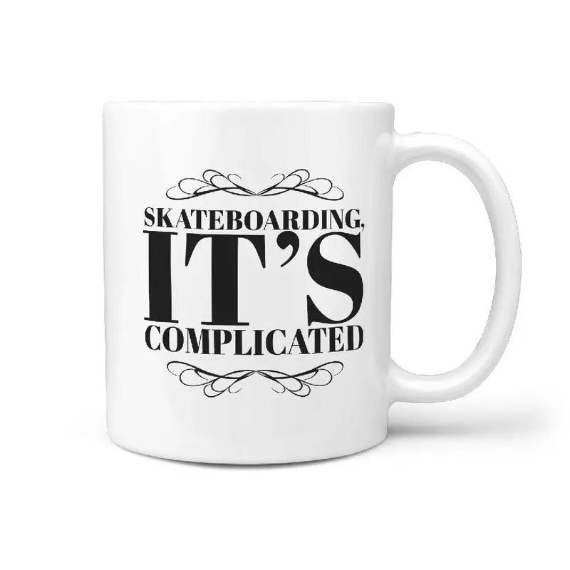 'It'S Complicated' Skateboard-Themed Mug – Coffee & Tea Cup For Enthusiasts 1
