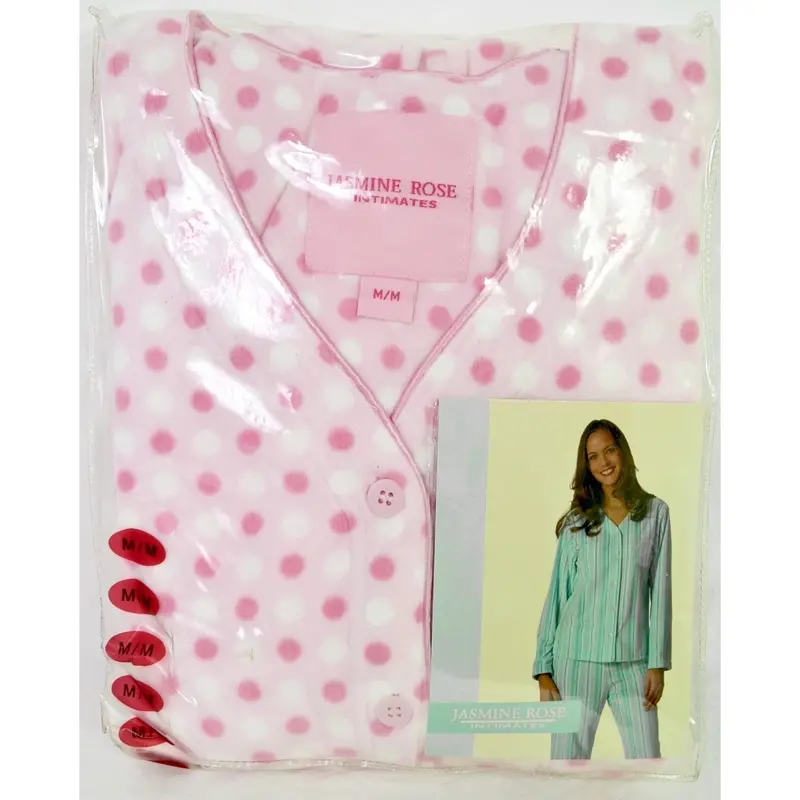 Jasmine Rose Intimates Pink Polka Dot Pyjama Set – Medium Fit 1