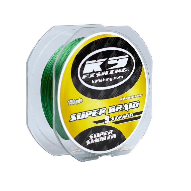 K9 9-Strand Super Braid Fishing Line – 150-Yard Spool 1