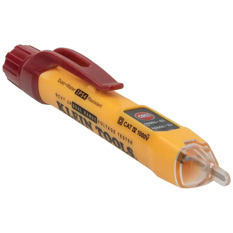 Klein Dual-Range Non-Contact Voltage Tester – Drop-Resistant, Visual & Audible Alerts For Low/High Voltage Detection 1