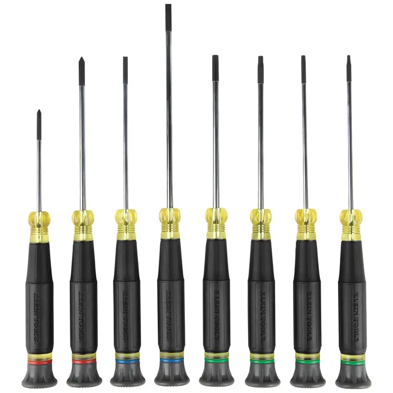 Klein Tools Precision Screwdriver Set — Slotted, Phillips & Torx Blades With Cushion-Grip Handles For Terminal Blocks & Electronics 1